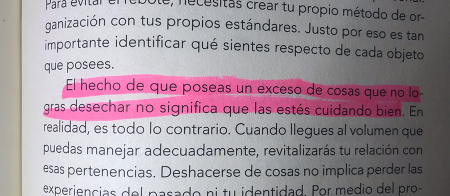 frase del libro la magia del orden