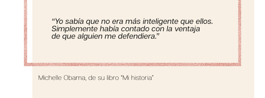 Frase del libro de Michelle Obama